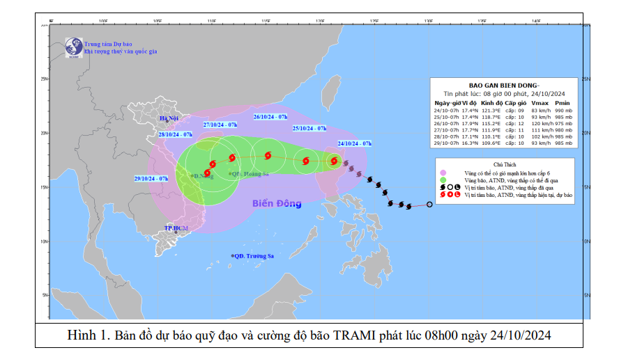 Bão Trà Mi vào Biển Đông, diễn biến khó lường 