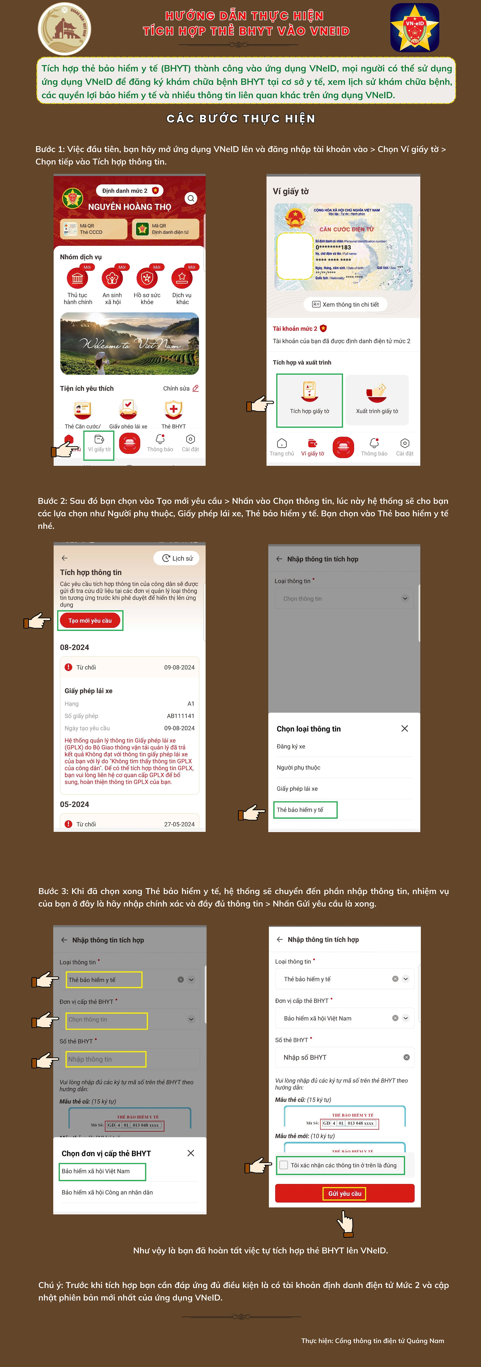Info huong dan tich hop BHYT vao VNeID