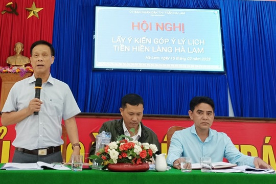 Hội thảo lấy ý kiến về Tiền hiền Hà Lam để lập hồ sơ đề nghị công nhận di tích Lịch sử-Văn hóa cấp tỉnh