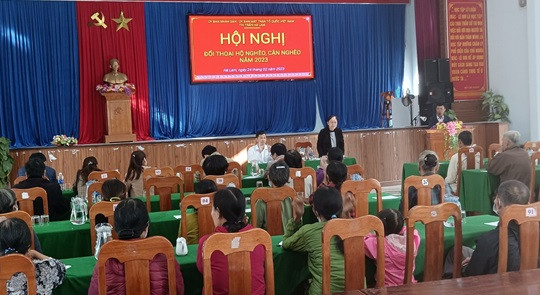 Thị trấn Hà Lam tổ chức đối thoại hộ nghèo, hộ cận nghèo năm 2023
