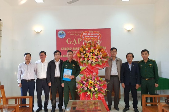 Lãnh đạo huyện thăm, chúc mừng Đồn Biên phòng Bình Minh nhân kỷ niệm 34 năm ngày Biên phòng toàn dân (03/3/1989 – 03/3/2023),  64 năm ngày truyền thống Bộ đội Biên phòng  (03/3/1959 – 03/3/2023)