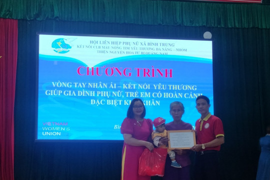 Bình Trung nhận đỡ đầu trẻ em