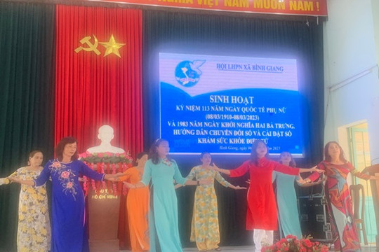 Phụ nữ Bình Giang tổ chức gặp mặt kỷ niệm 113 năm ngày Quốc tế phụ nữ 8/3 và 1983 năm khởi nghĩa Hai Bà Trưng