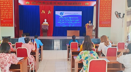 Hội LHPN xã Bình Dương tổng kết trao giải Cuộc thi “Ý tưởng khởi nghiệp trong phụ nữ” lần thứ I