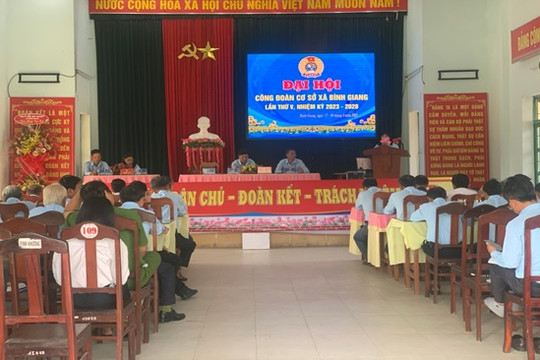 Công đoàn cơ sở xã Bình Giang tổ chức Đại hội lần thứ V, nhiệm kỳ 2023 - 2028