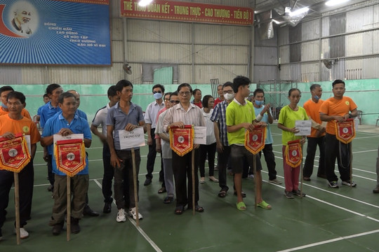Hơn 20 VĐV tham gia thi đấu Cầu lông người khuyết tật huyện Thăng Bình năm 2023