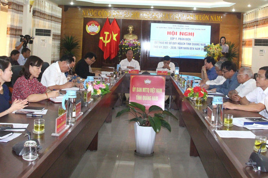 Góp ý, phản biện dự thảo hồ sơ Quy hoạch tỉnh Quảng Nam thời kỳ 2021 - 2030, tầm nhìn đến năm 2050