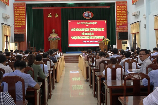 Thăng Bình bồi dưỡng nghiệp vụ công tác Tuyên giáo năm 2023