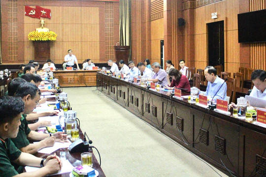 Thường trực Tỉnh ủy làm việc với Đảng ủy Bộ đội Biên phòng tỉnh