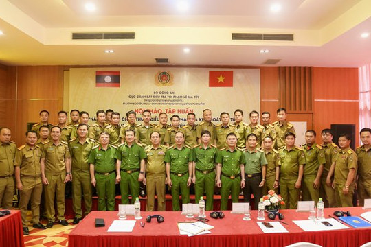 Tổ chức bồi dưỡng nghiệp vụ cho cán bộ, chiến sĩ Công an tỉnh Sê Kông, CHDCND Lào năm 2023