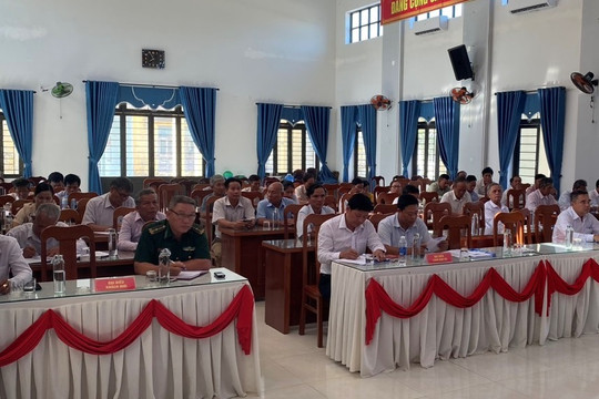 Mặt trận xã Bình Nam sơ kết công tác Mặt trận 6 tháng đầu năm