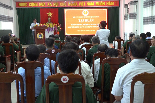 Tập huấn chương trình xây dựng nông thôn mới cho 60 cán bộ, hội viên cựu chiến binh tại Thăng Bình