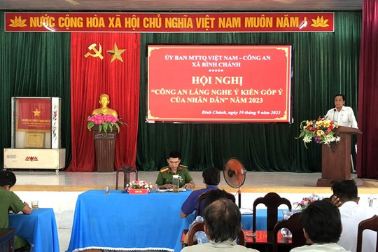 Hội nghị “Công an lắng nghe ý kiến góp ý của Nhân dân” năm 2023