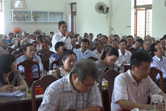 Đại biểu Quốc hội tiếp xúc cử tri huyện Thăng Bình trước kỳ họp thứ 6