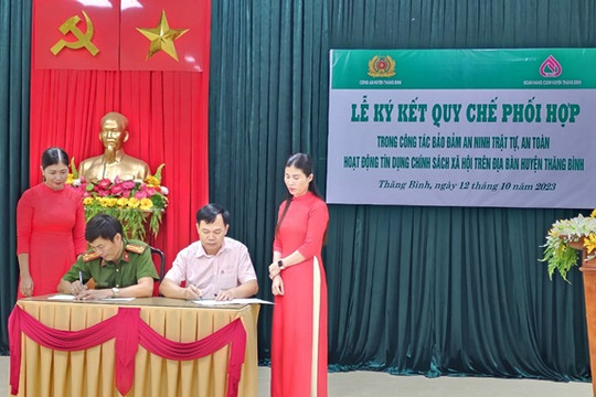 Ký kết quy chế phối hợp về đảm bảo an toàn hoạt động tín dụng chính sách xã hội