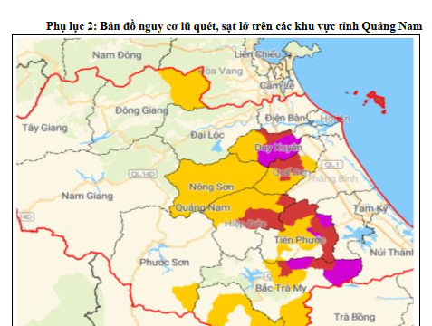Cảnh báo lũ quét, sạt lở đất, sụt lún đất trên địa bàn tỉnh