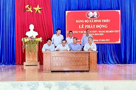 Bình Triều tổ chức Lễ trao Huy hiệu đảng, phát động phong trào thi đua xây dựng “Chi bộ bốn tốt”, “Đảng bộ cơ sở bốn tốt” giai đoạn 2023 -2025