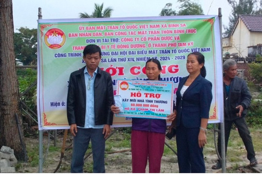 Bình Sa khởi công xây nhà tình thương