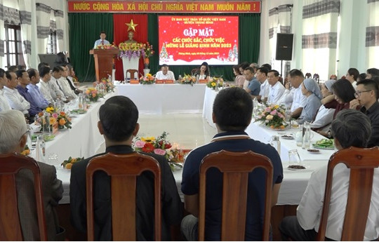 Thăng Bình gặp mặt chức sắc, chức việc nhân dịp lễ Giáng sinh năm 2023