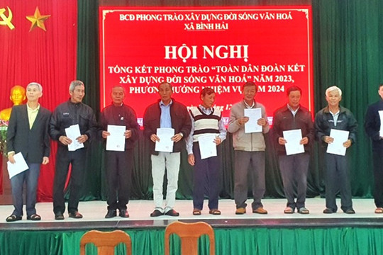 Bình Hải tổng kết Phong trào “Toàn dân đoàn kết xây dựng đời sống văn hóa” năm 2023 và triển khai nhiệm vụ năm 2024