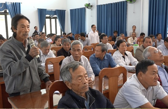 Cử tri các xã cánh đông huyện Thăng Bình kiến nghị nhiều nội dung liên quan đến mở rộng đường giao thông