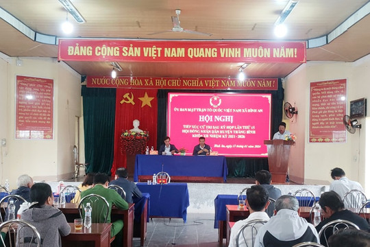 Hội đồng nhân dân huyện tiếp xúc cử tri tại xã Bình An