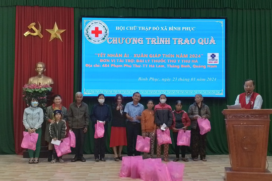 Hội Chữ thập đỏ xã Bình Phục tổ chức Chương trình “Tết nhân ái – Xuân Giáp Thìn” năm 2024