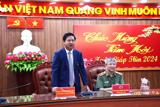Bí thư Tỉnh ủy Quảng Nam Lương Nguyễn Minh Triết thăm, làm việc, chúc tết Công an tỉnh