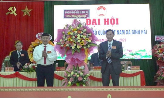 Mặt trận xã Bình Hải tổ chức Đại hội lần thứ X, nhiệm kỳ 2024 - 2029