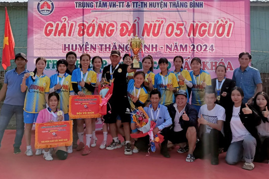 Bình Triều vô địch giải Bóng đá Mini nữ huyện Thăng Bình năm 2024