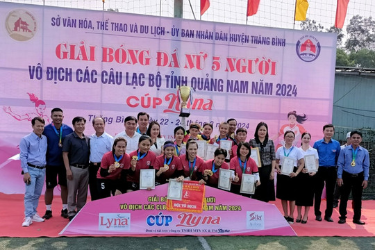 Thăng Bình đoạt chức vô địch giải Bóng đá nữ vô địch tỉnh Quảng Nam