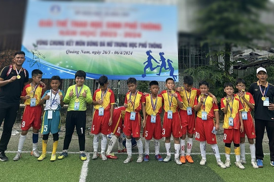 Thăng Bình vô địch môn bóng đá nam tiểu học (5 người) tại giải Thể thao học sinh năm 2024