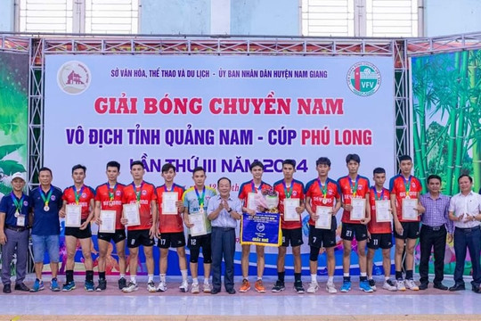 Thăng Bình về nhì giải Bóng chuyền nam vô địch tỉnh Quảng Nam 2024