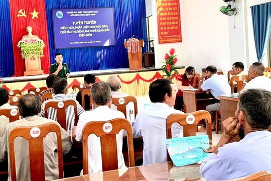 Đồn Biên phòng Bình Minh tuyên truyền các quy định mới về khai thác thủy sản