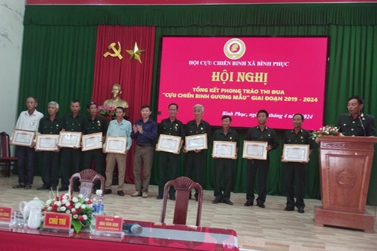 Hội CCB xã Bình Phục tổ chức Hội nghị tổng kết phong trào thi đua "CCB gương mẫu" giai đoạn 2019-2024