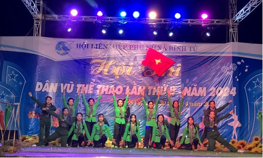 Hội LHPN xã Bình Tú tổ chức hội thi dân vũ thể thao