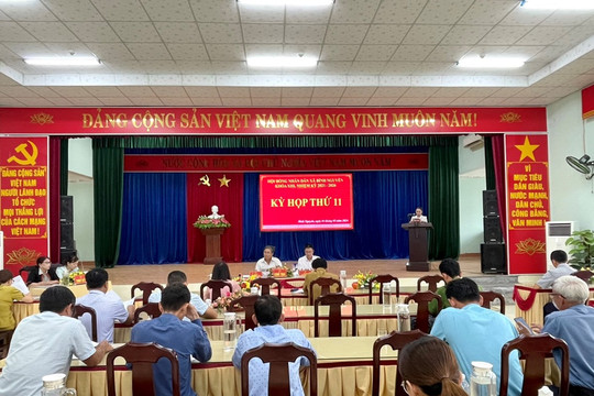 HĐND xã Bình Nguyên khóa XIII, nhiệm kỳ 2021 - 2026 tổ chức kỳ họp thứ 11