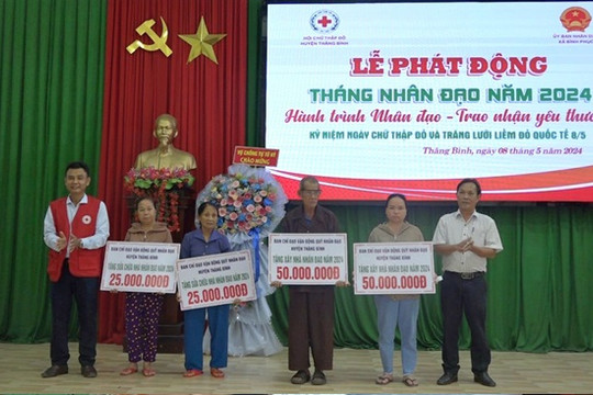 Thăng Bình phát động Tháng Nhân đạo năm 2024