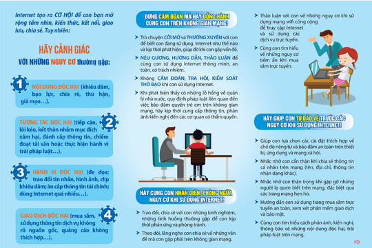 Tờ gấp phòng chống xâm hại người chưa thành niên trên môi trường mạng