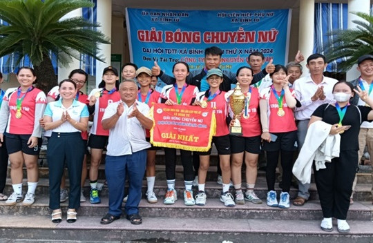 Bình Tú tổ chức giải bóng chuyền nữ Đại hội TDTT lần thứ X, năm 2024