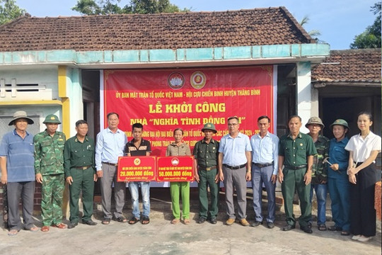 Thăng Bình khởi công nhà nghĩa tình đồng đội