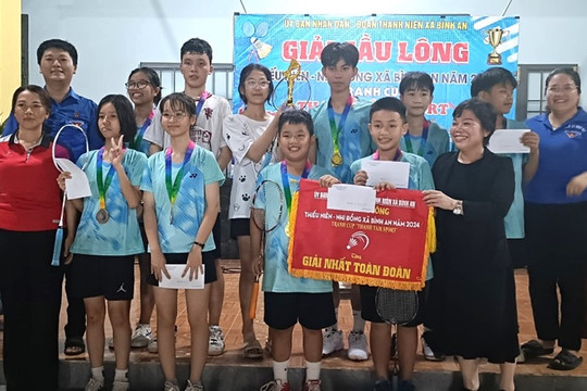 Giải Cầu lông thanh thiếu niên, nhi đồng xã Bình An năm 2024