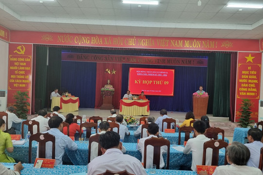 Kỳ họp thứ 9, Hội đồng nhân dân xã Bình Sa khóa XIII, nhiệm kỳ 2021 – 2026