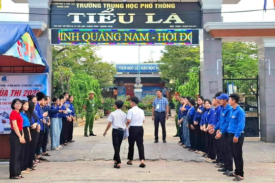 Công an huyện Thăng Bình bảo đảm an ninh cho kỳ thi tốt nghiệp THPT năm 2024