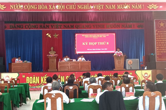 HĐND thị trấn Hà Lam tổ chức Kỳ họp thứ Tám (2021- 2026)
