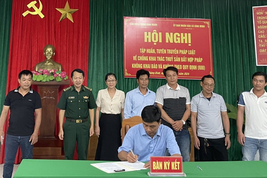 Đồn Biên phòng Bình minh tập huấn, tuyên truyền pháp luật về chống khai thác thủy sản bất hợp pháp (IUU)