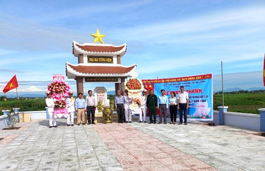 Xã Bình Giang khánh thành nhà bia tưởng niệm 40 chiến sỹ bộ đội đặc công huyện Thăng Bình