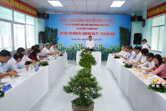 Bí thư Tỉnh ủy Lương Nguyễn Minh Triết: Đài PT-TH Quảng Nam cần đẩy mạnh chuyển đổi số trong xu thế báo chí hiện đại