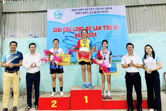 Hội Liên hiệp Phụ nữ xã Bình Minh tổ chức giải Cầu lông lần thứ III năm 2024