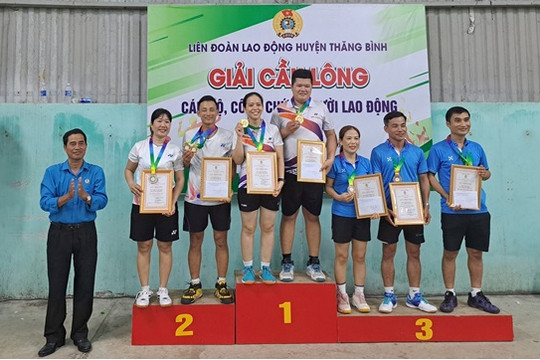 Gần 90 vận động viên tham gia giải cầu lông công đoàn cơ sở xã, thị trấn, doanh nghiệp năm 2024